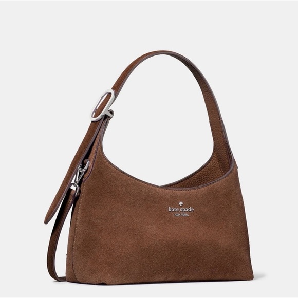 ♠️kate spade 454 Suede Mini Crossbody, Hot Fudge Brown NWT - Picture 2 of 4